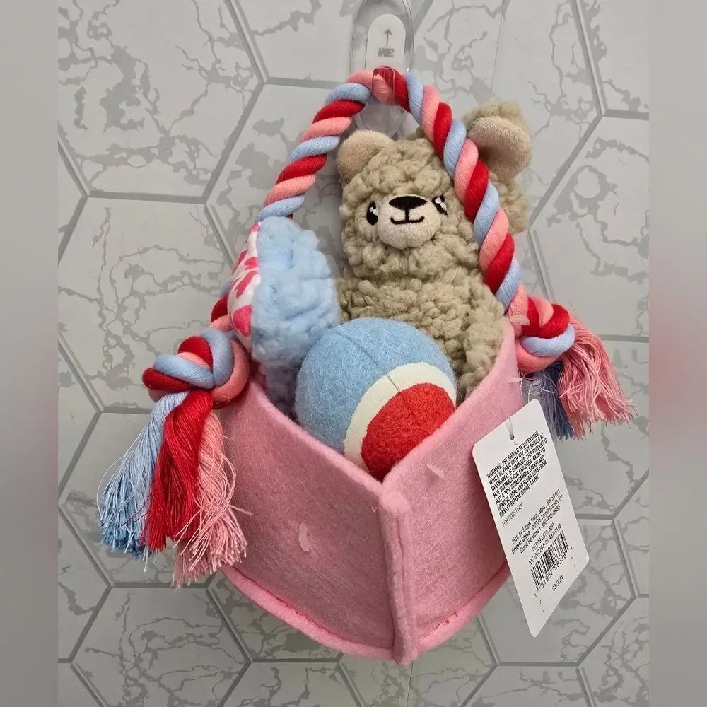 Christmas Easter Valentines Gift Pack Dog Rope Plush Toy Set 5pc Boots & Barkley